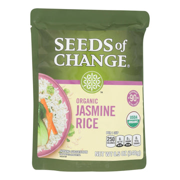 Seeds Of Change - Rice Aromatic Jasmine - Case Of 12 - 8.5 Oz - Maras Green