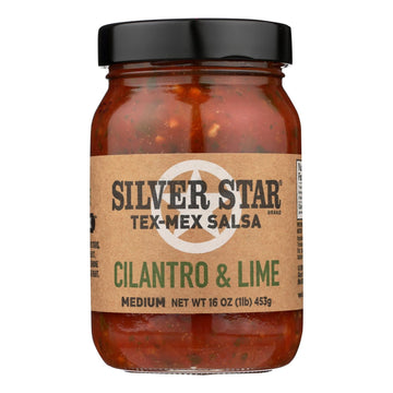 Silver Star - Salsa Cilantro & Lime Medium - Case Of 6 - 16 Oz - Maras Green