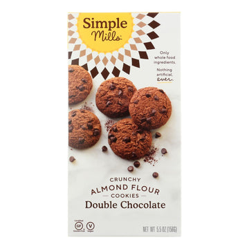 Simple Mills Cookies - Crunchy Double Chocolate - Case Of 6 - 5.5 Oz - Maras Green
