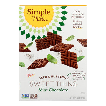 Simple Mills - Sweet Thins Chocolate Mint - Case Of 6 - 4.25 Oz - Maras Green