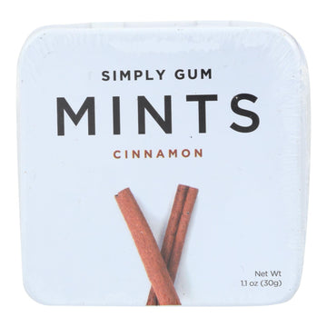 Simply Gum Cinnamon Mints - Case Of 6 - 30 Ct - Maras Green