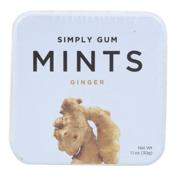 Simply Gum Ginger Mints - Case Of 6 - 30 Ct - Maras Green