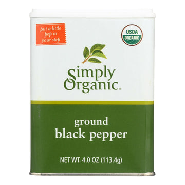 Simply Organic Ground Black Pepper - Case Of 6 - 4 Oz. - Maras Green