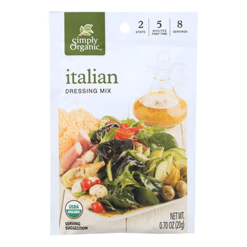 Simply Organic Italian Salad Dressing Mix - Case Of 12 - 0.7 Oz. - Maras Green
