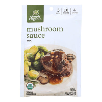Simply Organic Seasoning Mix - Mushroom Sauce - Case Of 12 - 0.85 Oz. - Maras Green