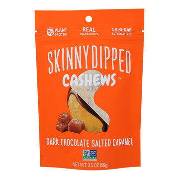 Skinnydipped - Dip Cashew Salted Caraml - Case Of 10 - 3.5 Oz - Maras Green