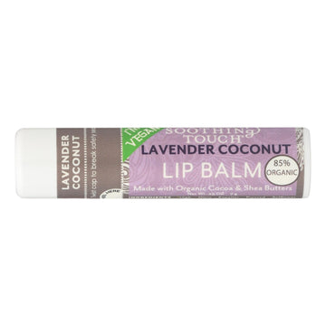 Soothing Touch Lavender Coconut Vegan Lip Balm - Case Of 12 - .25 Oz - Maras Green