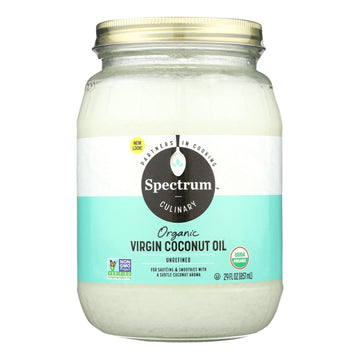 Spectrum Naturals Coconut Oil - Organic - Virgin - Unrefined - 29 Oz - Maras Green