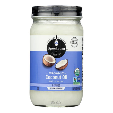 Spectrum Naturals Organic Refined Coconut Oil - Case Of 12 - 14 Fl Oz. - Maras Green