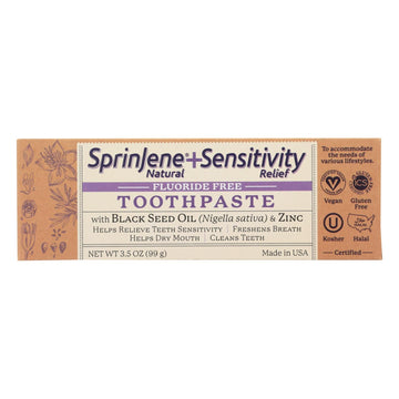 Sprinjene Natural - Toothpaste Senstv W/o Fl - 1 Each - 3.5 Oz - Maras Green