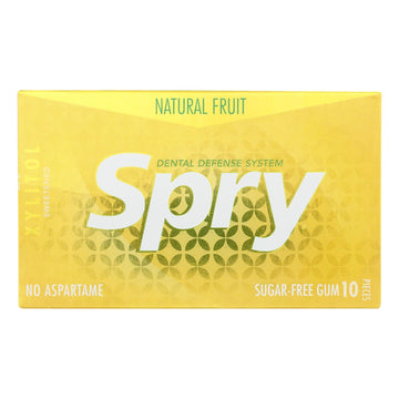 Spry Xylitol Gums - Fresh Fruit - Case Of 20 - 10 Count - Maras Green