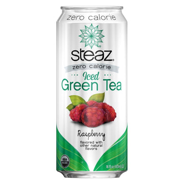 Steaz Zero Calorie Green Tea - Raspberry - Case Of 12 - 16 Fl Oz. - Maras Green