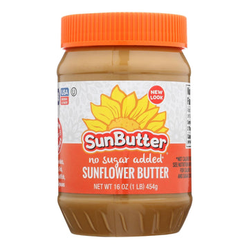 Sunbutter Sunflower Butter - No Sugar Added - Case Of 6 - 16 Oz. - Maras Green