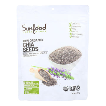 Sunfood Superfoods Raw Organic Chia Seeds - 1 Each - 1 Lb - Maras Green