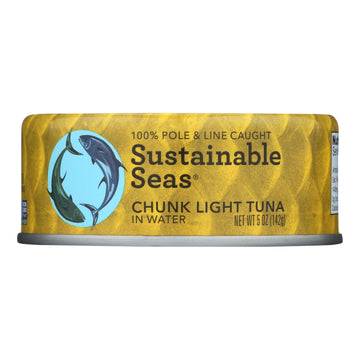 Sustainable Seas - Tuna Chunk Light In H2o - Case Of 12 - 5 Oz - Maras Green