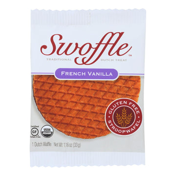 Swoffle Dutch Waffle - French Vanilla - Case Of 16 - 1.16 Oz. - Maras Green