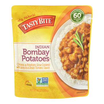 Tasty Bite Entree - Indian Cuisine - Bombay Potatoes - 10 Oz - Case Of 6 - Maras Green