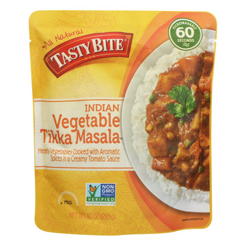 Tasty Bite Entree - Indian Cuisine - Vegetable Tikka Masala - 10 Oz - Case Of 6 - Maras Green