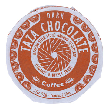 Taza Chocolate Organic Chocolate Mexicano Discs - 55 Percent Dark Chocolate - Coffee - 2.7 Oz - Case Of 12 - Maras Green