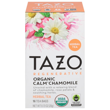 Tazo Tea - Herbal Tea Organic Calm Chamomile - Case Of 6 - 16 Bags - Maras Green