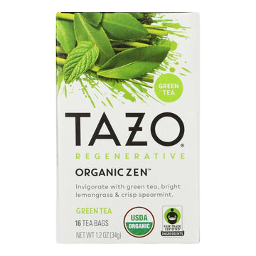 Tazo Tea - Tea Zen - Case Of 6 - 16 Bag - Maras Green