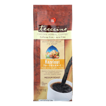 Teeccino Mediterranean Herbal Coffee Hazelnut - 11 Oz - Case Of 6 - Maras Green