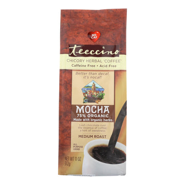 Teeccino Mediterranean Herbal Coffee Mocha - 11 Oz - Case Of 6 - Maras Green