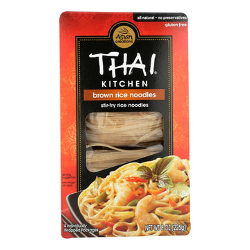 Thai Kitchen Brown Rice Noodles - Case Of 6 - 8 Oz. - Maras Green