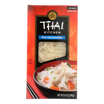 Thai Kitchen Thin Rice Noodles - Case Of 12 - 8.8 Oz. - Maras Green