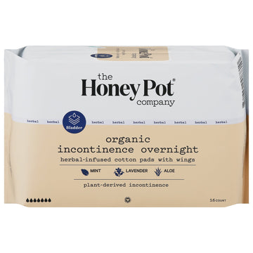 The Honey Pot - Pad Incont Night Hrbl - 1 Each - 16 Ct - Maras Green