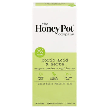 The Honey Pot - Suppositories Boric/herb - 1 Each - 14 Ct - Maras Green
