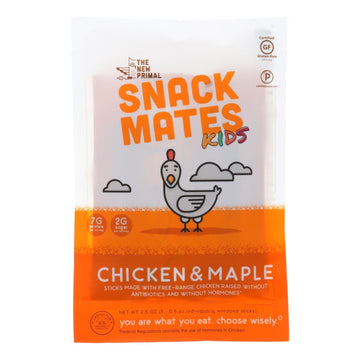 The New Primal - Snack Mates Chicken Maple - Case Of 8 - 2.5 Oz - Maras Green