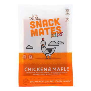 The New Primal - Snack Mates Chicken Maple - Case Of 8 - 2.5 Oz - Maras Green