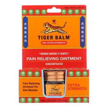 Tiger Balm Extra Strength Pain Relieving Ointment - 0.63 Oz - Case Of 6 - Maras Green