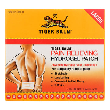 Tiger Balm Pain Relieving Large Patches - Case Of 6 - 4 Pack - Maras Green
