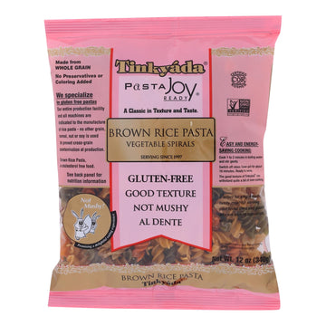 Tinkyada Brown Rice Pasta - Vegetable Spiral - Case Of 12 - 12 Oz - Maras Green