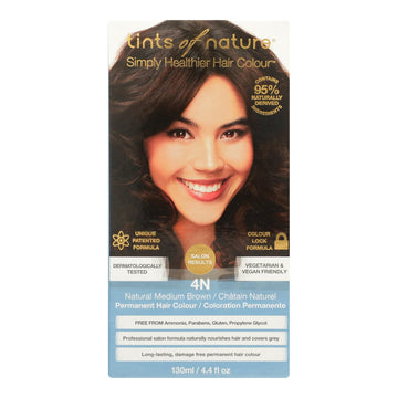 Tints Of Nature 4n Natural Medium Brown Hair Color - 1 Each - 4.4 Fz - Maras Green