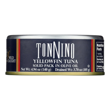 Tonnino Tuna - Light Tuna In Oil - Case Of 12 - 4.94 Oz - Maras Green