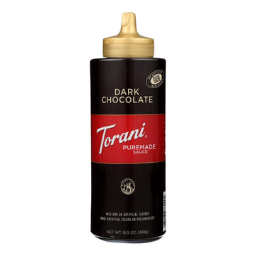 Torani Dark Chocolate Sauce - Case Of 4 - 16.5 Oz - Maras Green