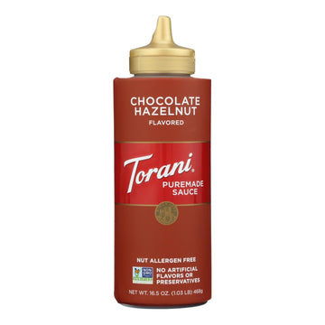 Torani - Sauce Puremade Chocolate Hazelnut - Case Of 4 - 16.5 Fz - Maras Green