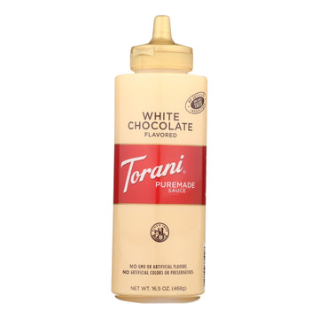 Torani White Chocolate Sauce - Case Of 4 - 16.5 Oz - Maras Green