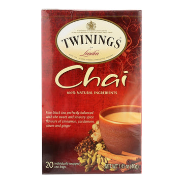 Twinings Tea Chai - Case Of 6 - 20 Bags - Maras Green