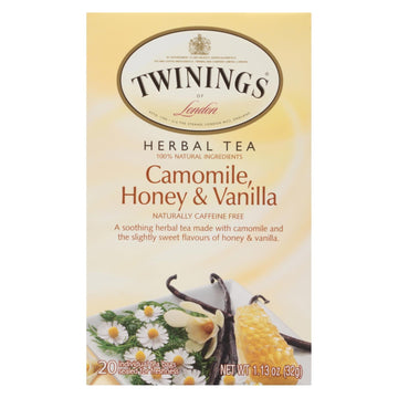 Twinings Tea Herbal Tea - Chamomile Honey And Vanilla - Case Of 6 - 20 Bags - Maras Green