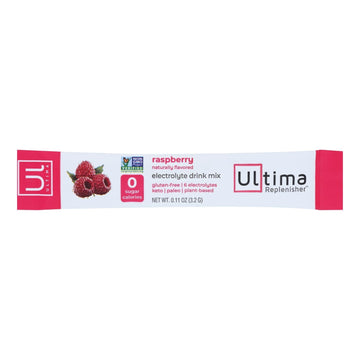 Ultima Replenisher - Electrolyte Powder Raspberry - Case Of 20 - 0.11 Oz - Maras Green