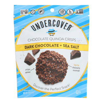 Undercover Quinoa Dark Chocolate + Sea Salt Crispy Quinoa Snack - Case Of 12 - 2 Oz - Maras Green