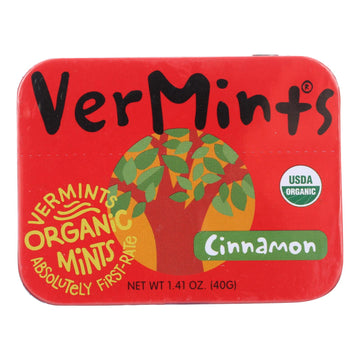 Vermints Breath Mints - All Natural - Cinnamint - 1.41 Oz - Case Of 6 - Maras Green