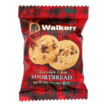 Walkers Shortbread - Cookies 2 Ch Chips 20ct Display - Case Of 20 - 1.4 Oz - Maras Green
