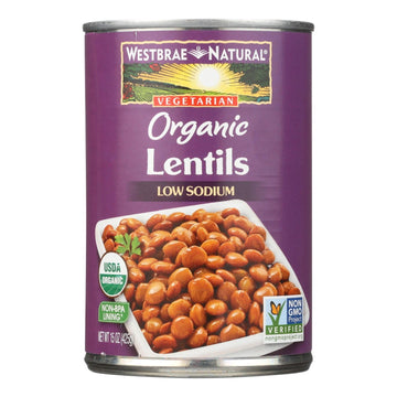 Westbrae Foods Organic Lentils Beans - Case Of 12 - 15 Oz. - Maras Green