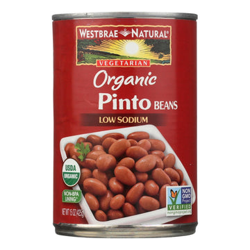 Westbrae Foods Organic Pinto Beans - Case Of 12 - 15 Oz. - Maras Green