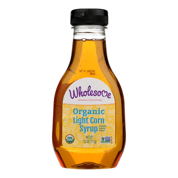 Wholesome Sweeteners Light Corn Syrup - Liquid Sweetener - Case Of 6 - 11.2 Oz. - Maras Green